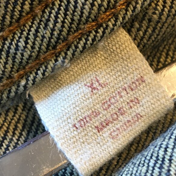 Red Camel Denim Trucker Jacket Mens XL Button Closure Dark Wash - Picture 13 of 14